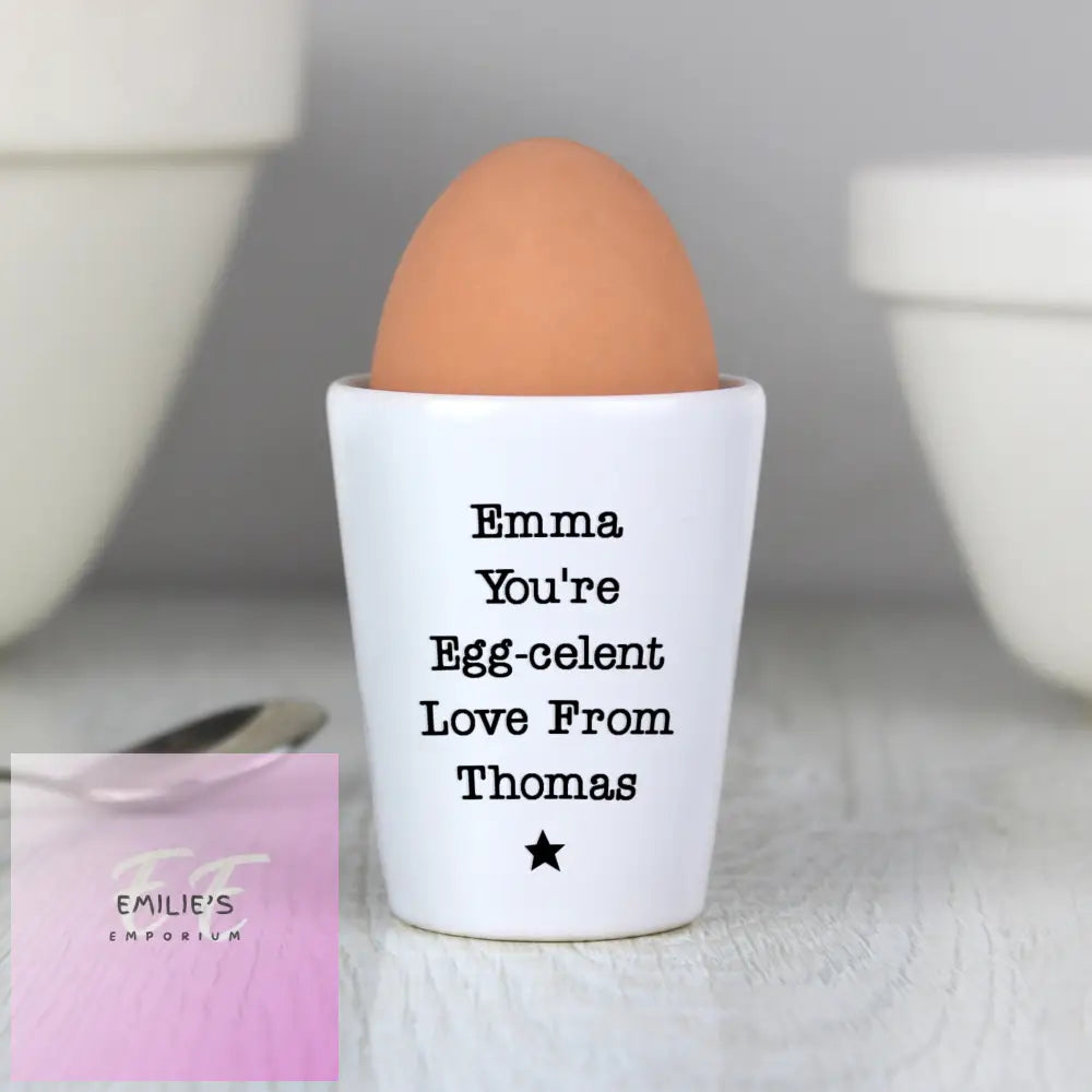 Personalised Star Free Text Egg Cup