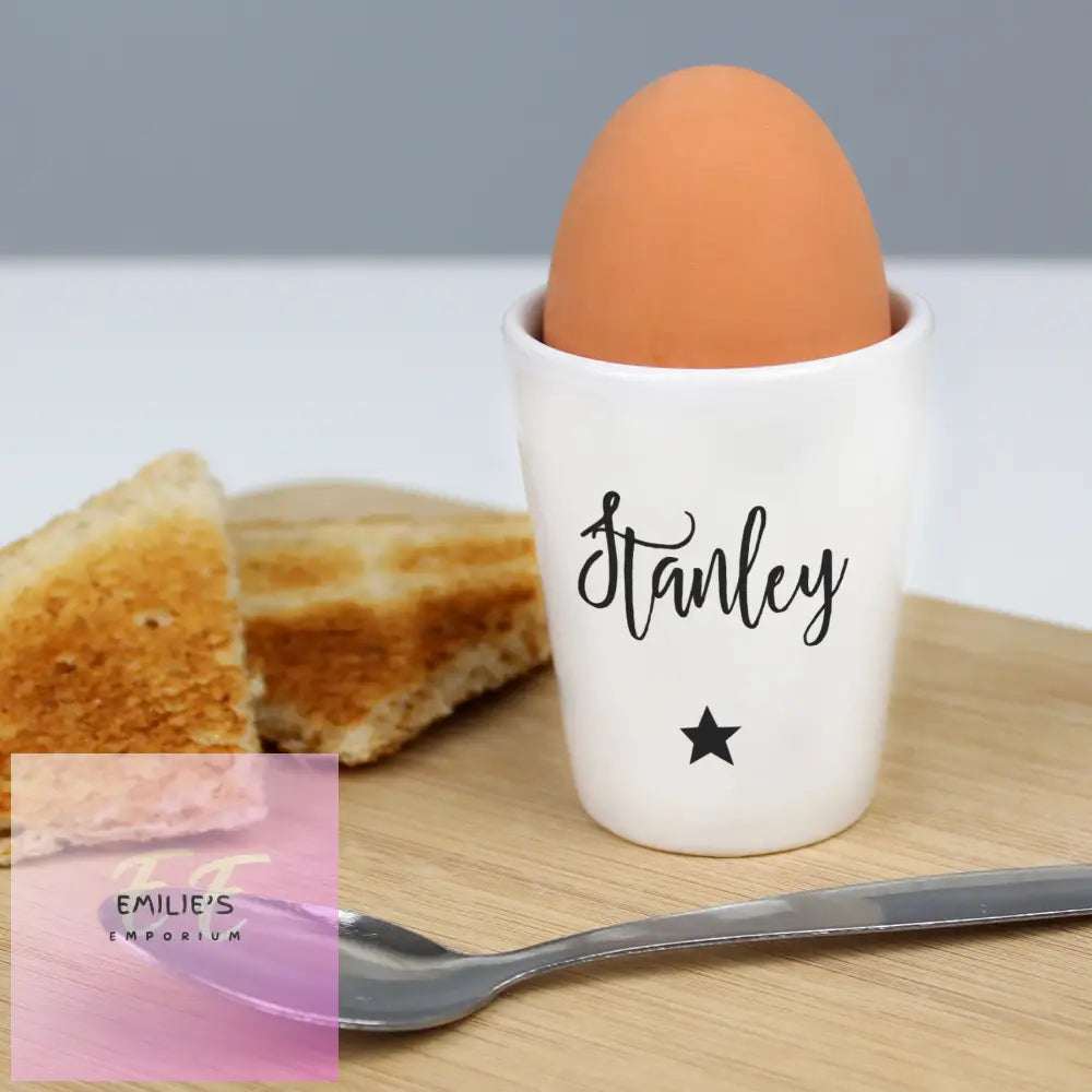 Personalised Star Name Only Egg Cup