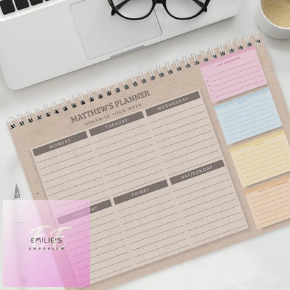 Personalised Study A4 Desk Planner