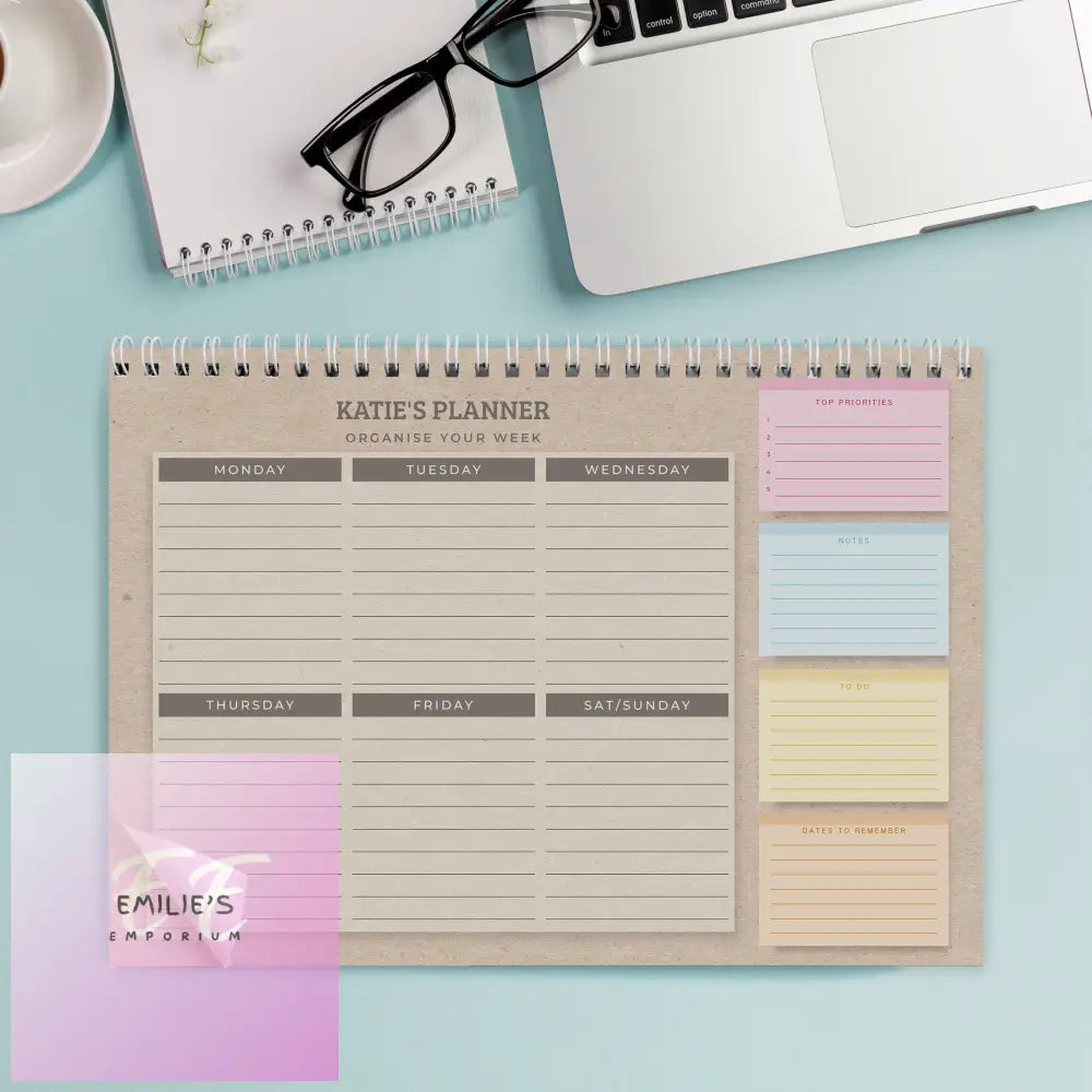 Personalised Study A4 Desk Planner