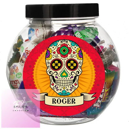 Personalised Sugar Skull Sweet Jar