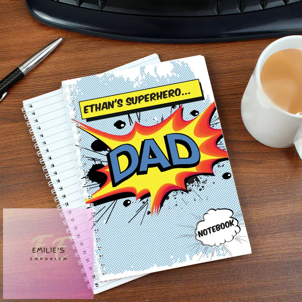 Personalised Super Hero Comic Book Themed A5 Notebook