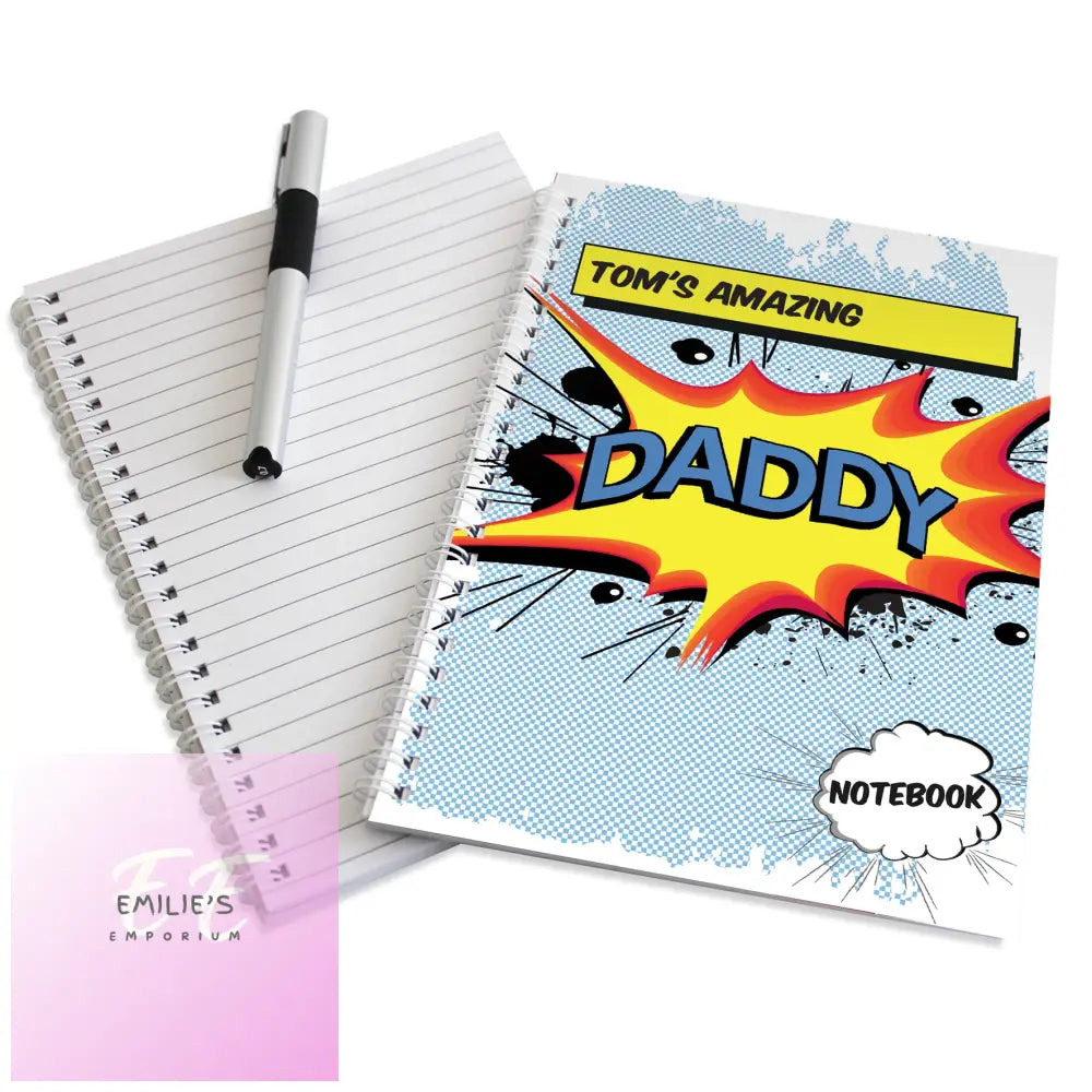 Personalised Super Hero Comic Book Themed A5 Notebook