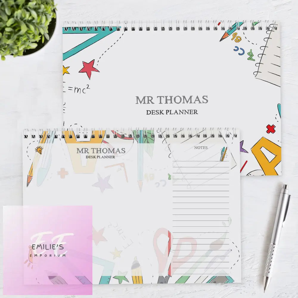 Personalised Teacher A4 Desk Planner