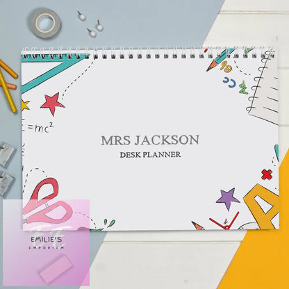 Personalised Teacher A4 Desk Planner