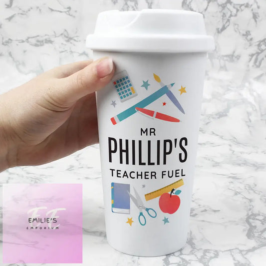 Personalised Teachers Insulated Reusable Eco Travel Cup