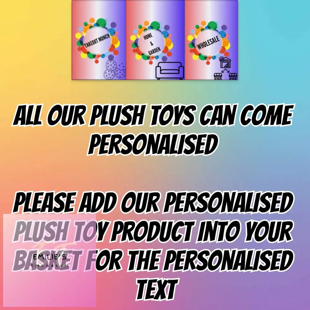 Personalised Text Message On The Plush Toy
