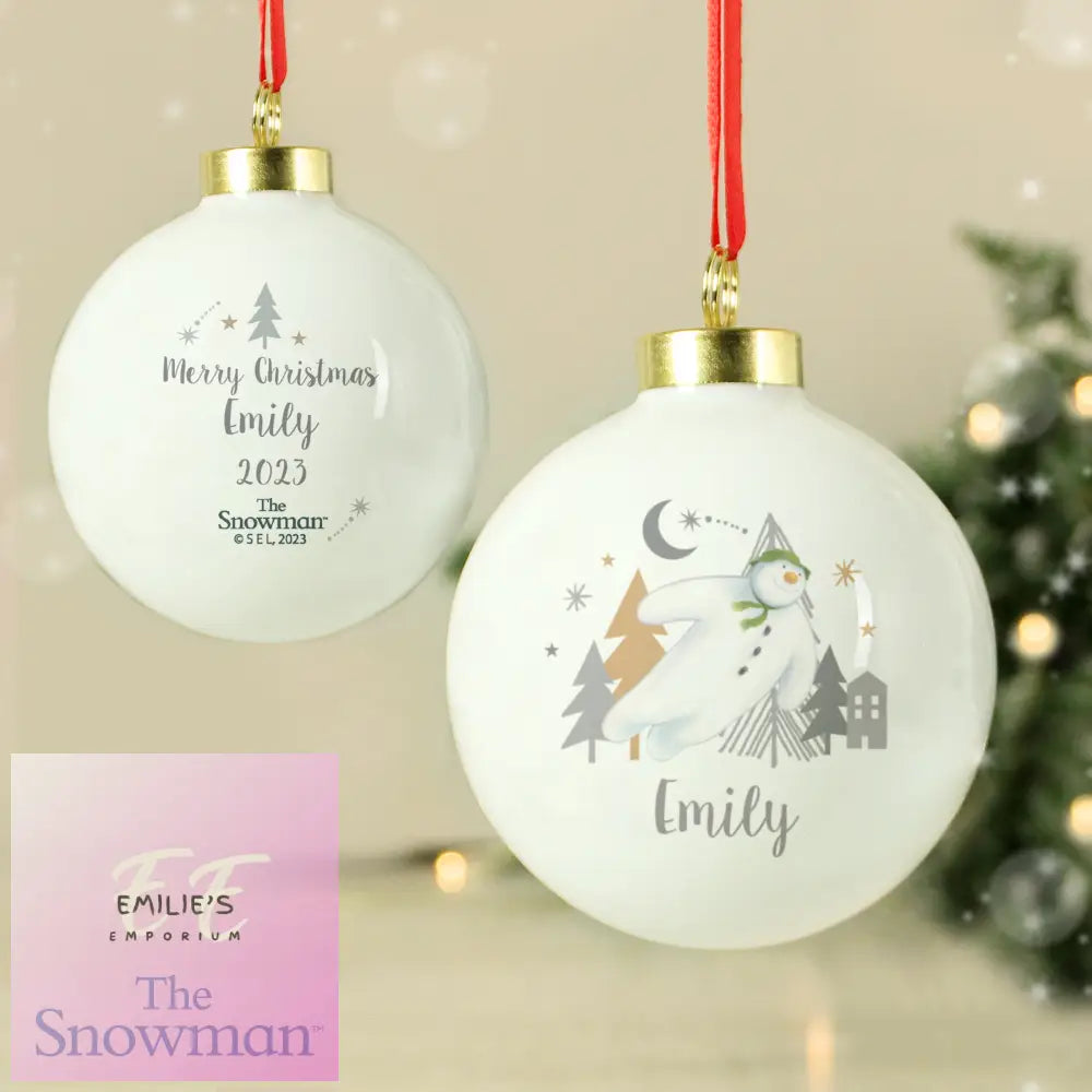 Personalised The Snowman Magical Adventure Bauble