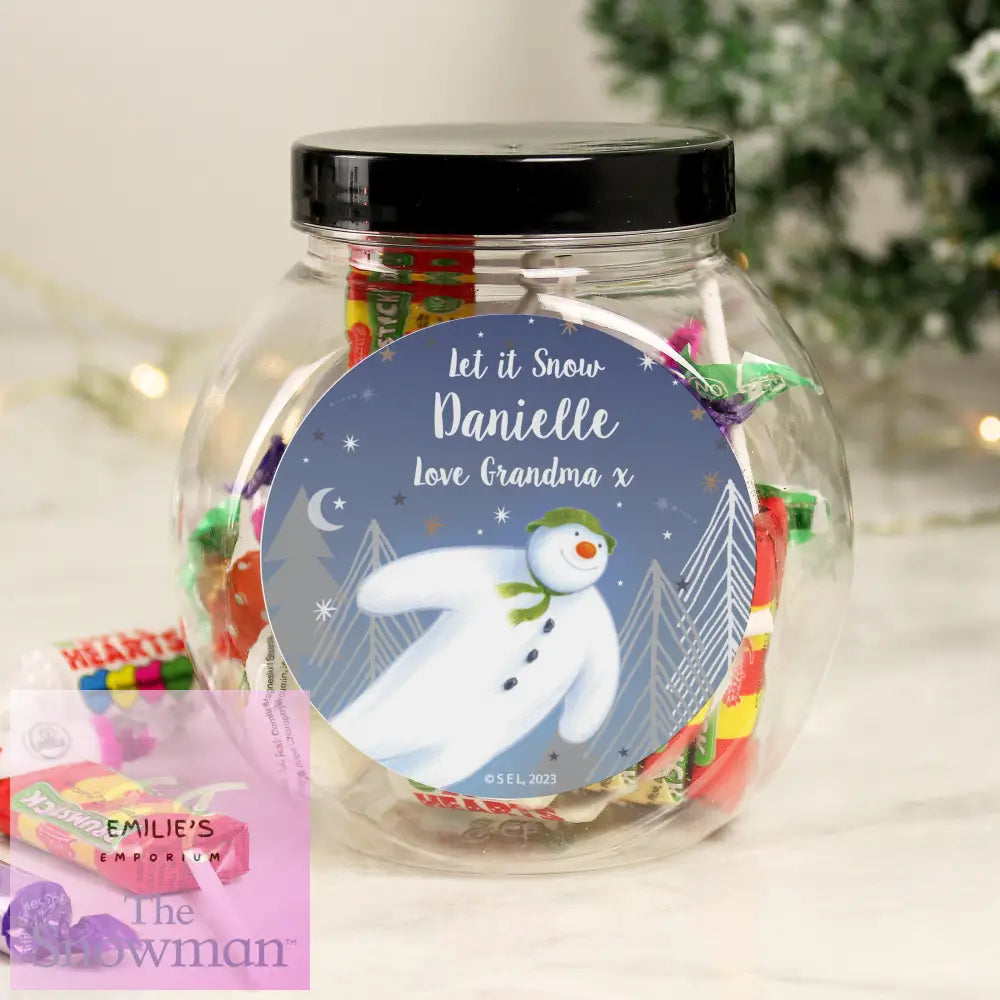 Personalised The Snowman Magical Adventure Sweet Jar