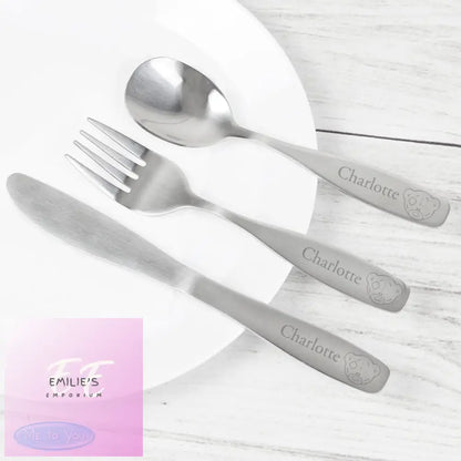 Personalised Tiny Tatty 3 Piece Cutlery Set