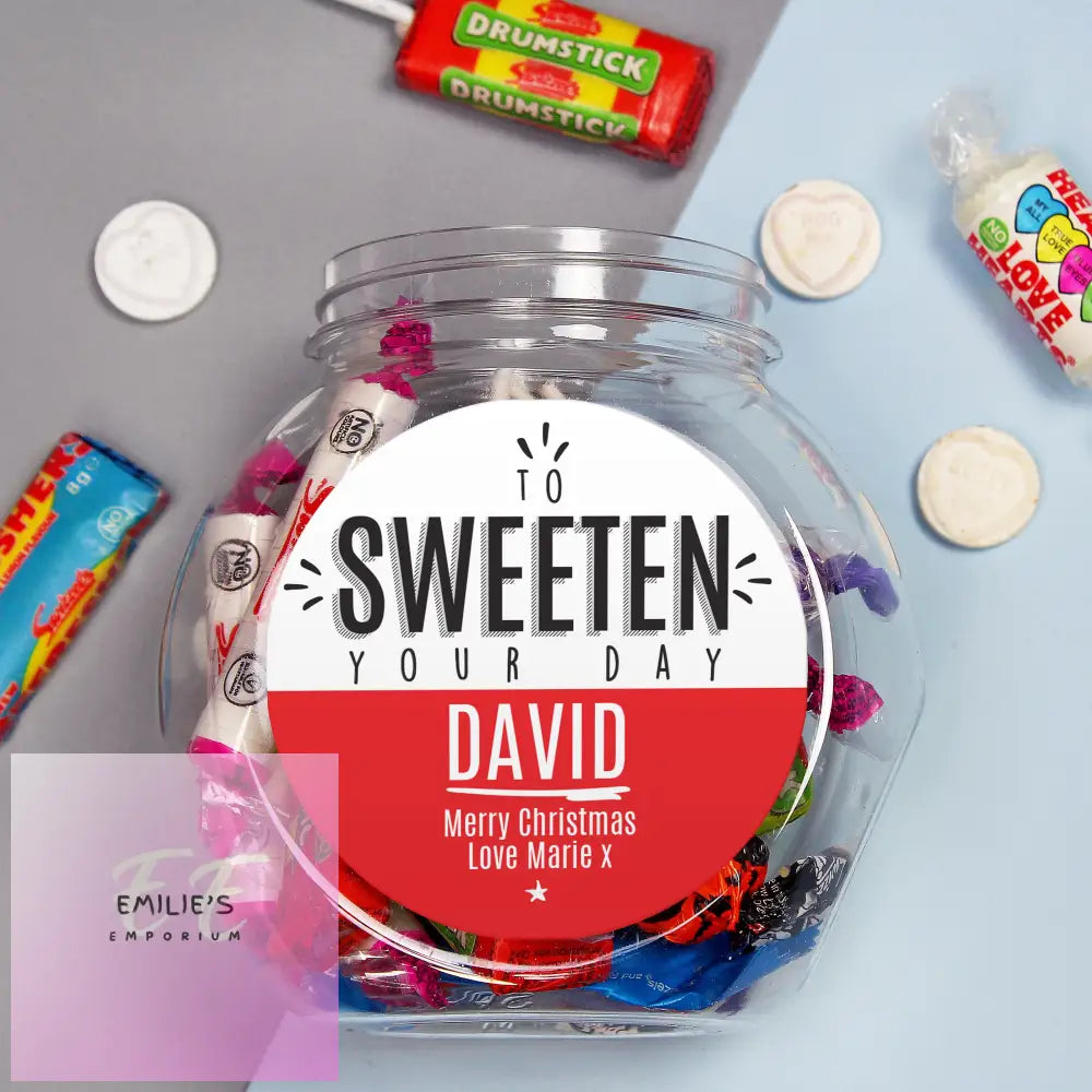 Personalised To Sweeten Your Day Sweet Jar