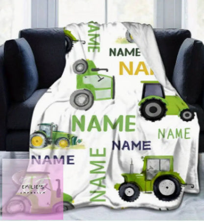 Personalised Tractor Blanket
