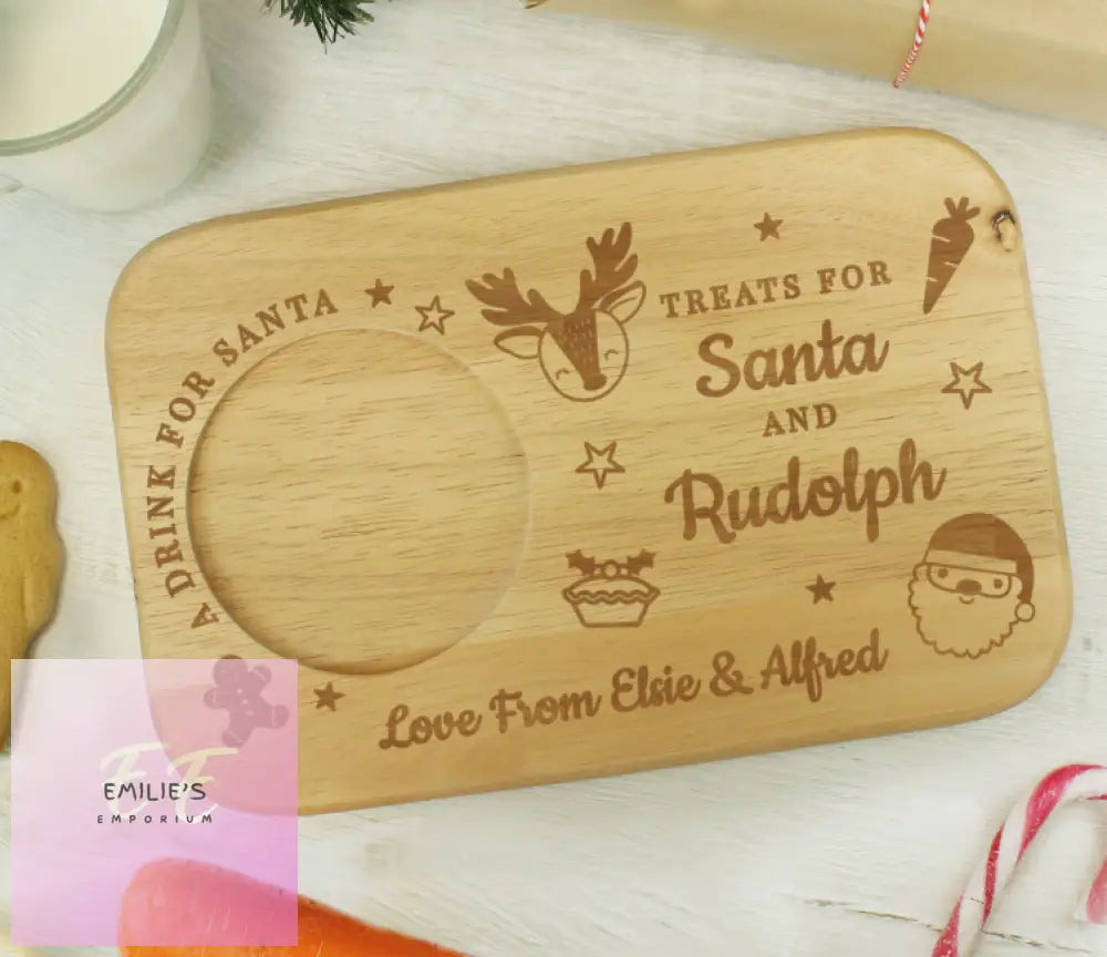 Personalised Treats For Santa Coaster Tray