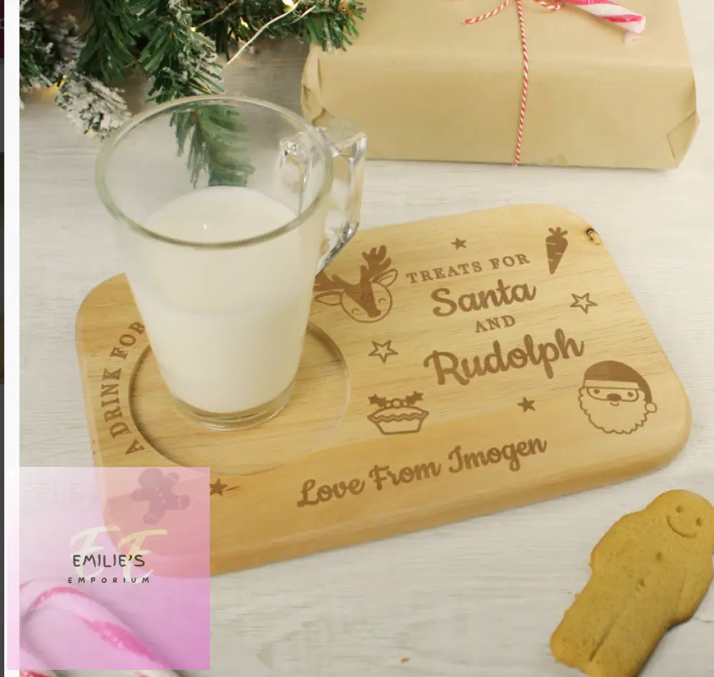 Personalised Treats For Santa Coaster Tray