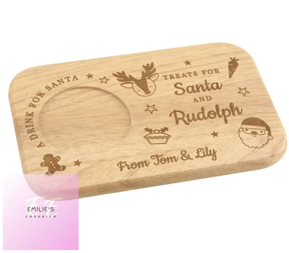 Personalised Treats For Santa Coaster Tray