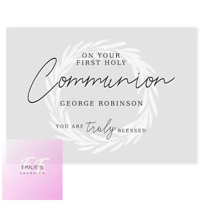 Personalised Truly Blessed First Holy Communion Card Baby & Toddler