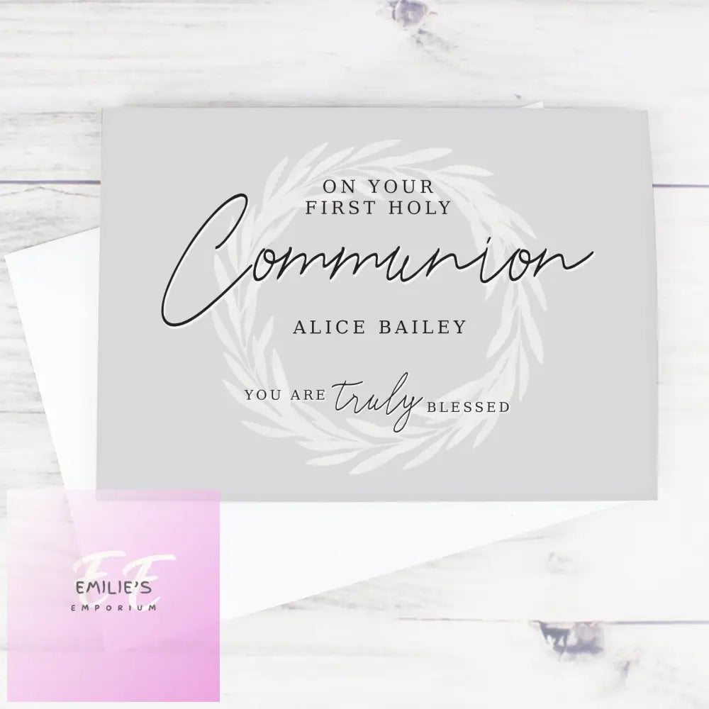 Personalised Truly Blessed First Holy Communion Card Baby & Toddler