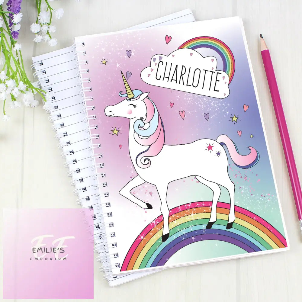 Personalised Unicorn A5 Notebook