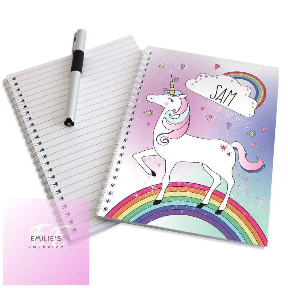 Personalised Unicorn A5 Notebook