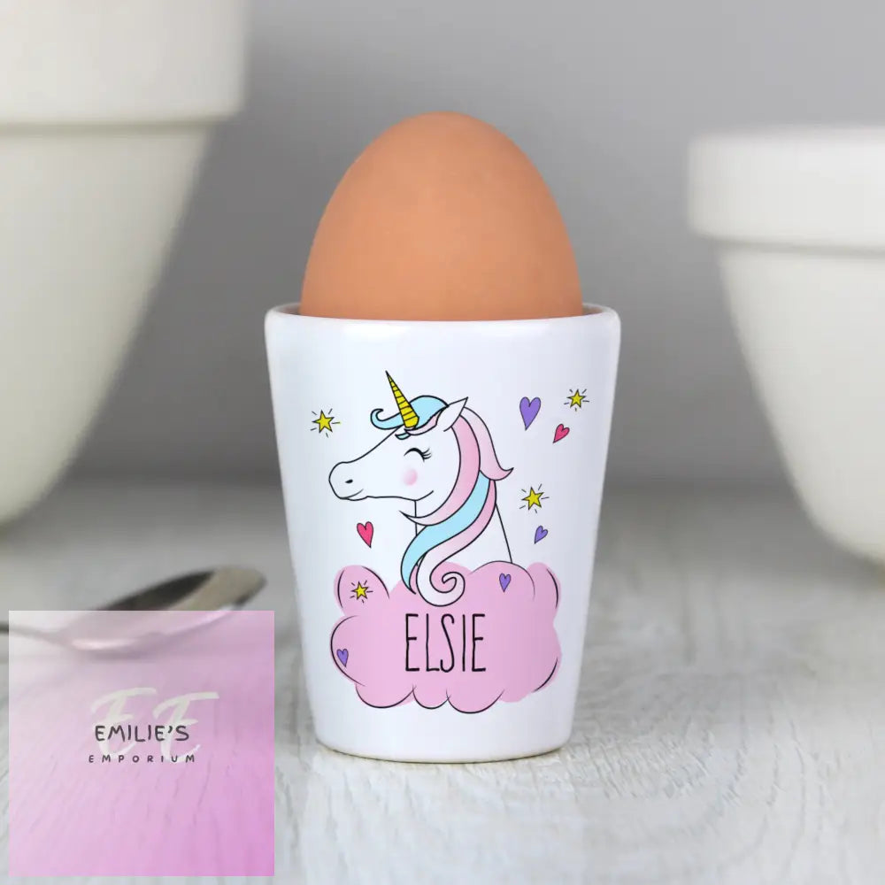 Personalised Unicorn Egg Cup