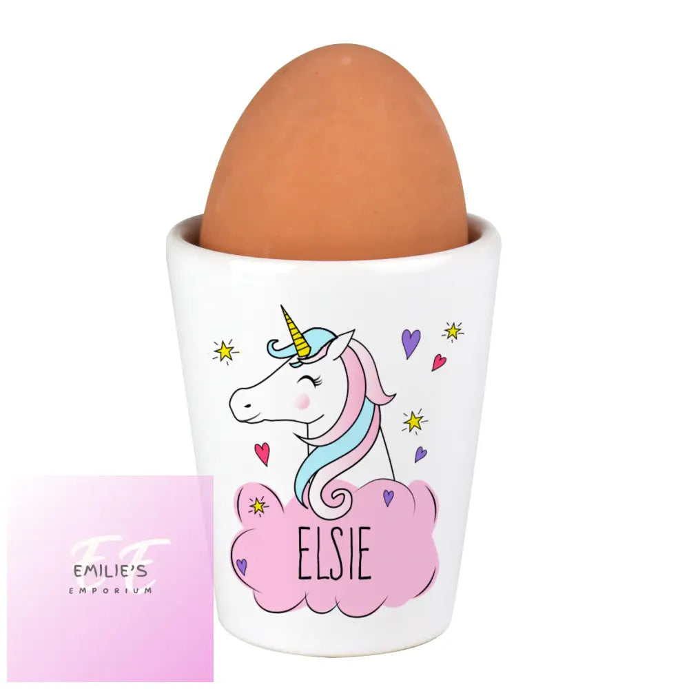 Personalised Unicorn Egg Cup