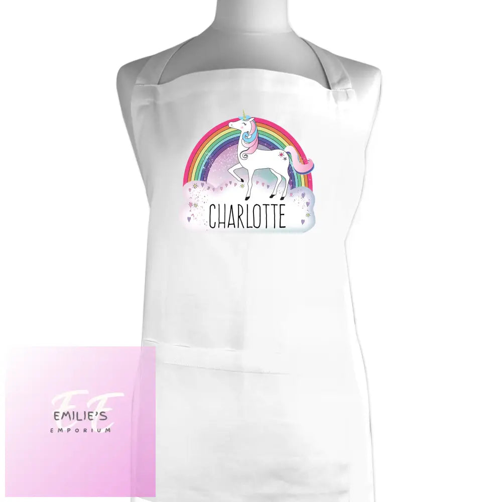 Personalised Unicorn White Apron