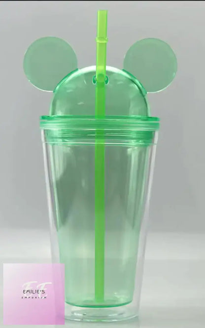 Personalised Vinyl Mouse Tumblers Green