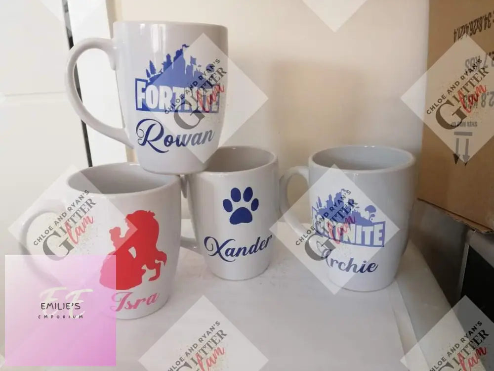 Personalised Vinyl Mugs - Filled