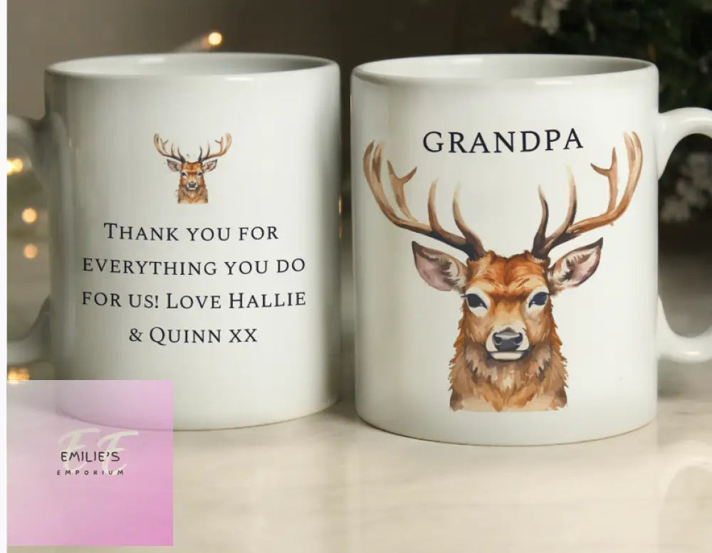 Personalised Watercolour Stag Mug