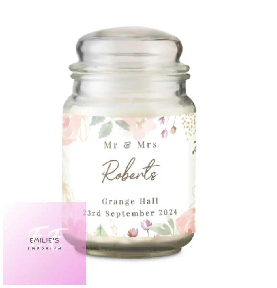 Personalised Wedding Large Candle Jar