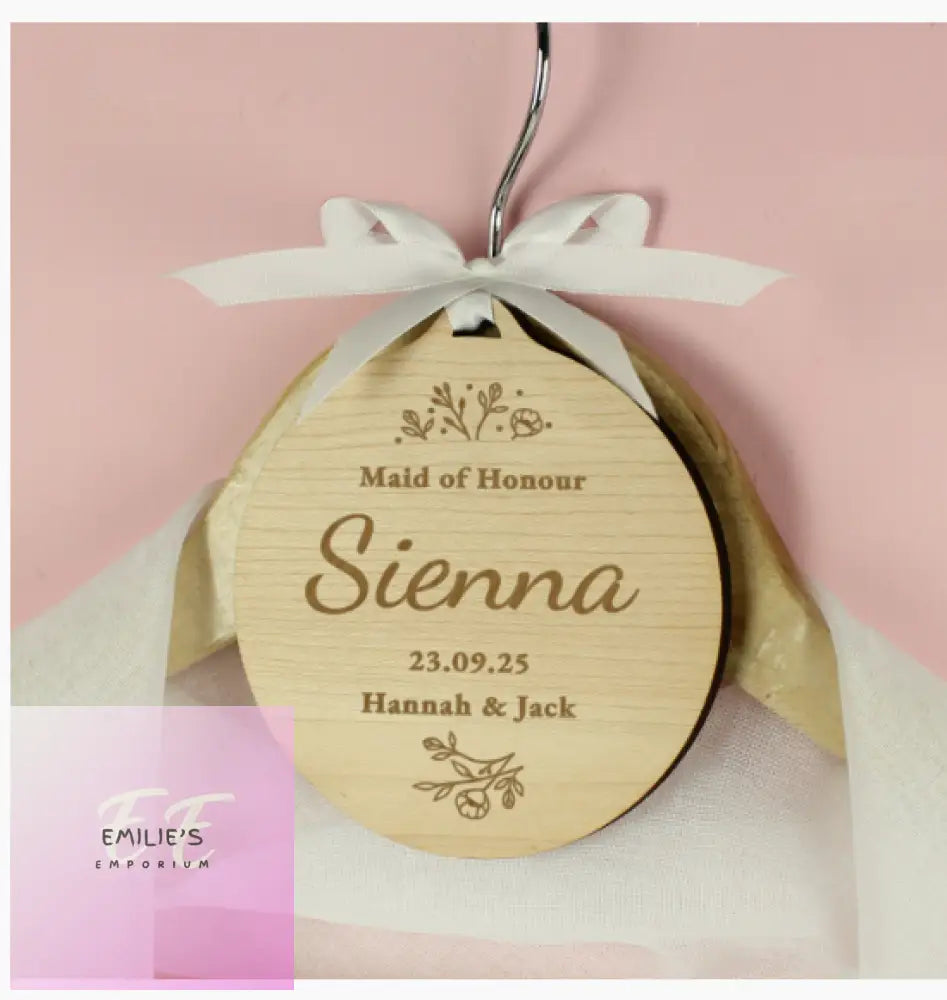 Personalised Wedding Party Wooden Tag