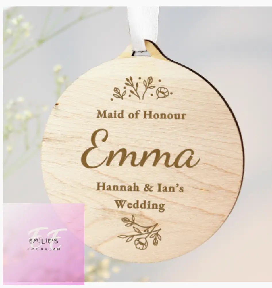 Personalised Wedding Party Wooden Tag