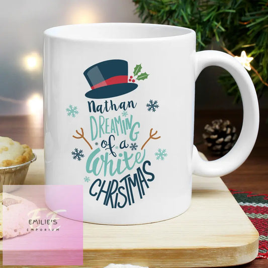 Personalised White Christmas Mug