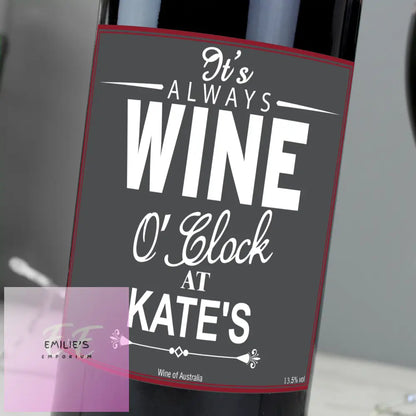 Personalised Wine Oclock Red