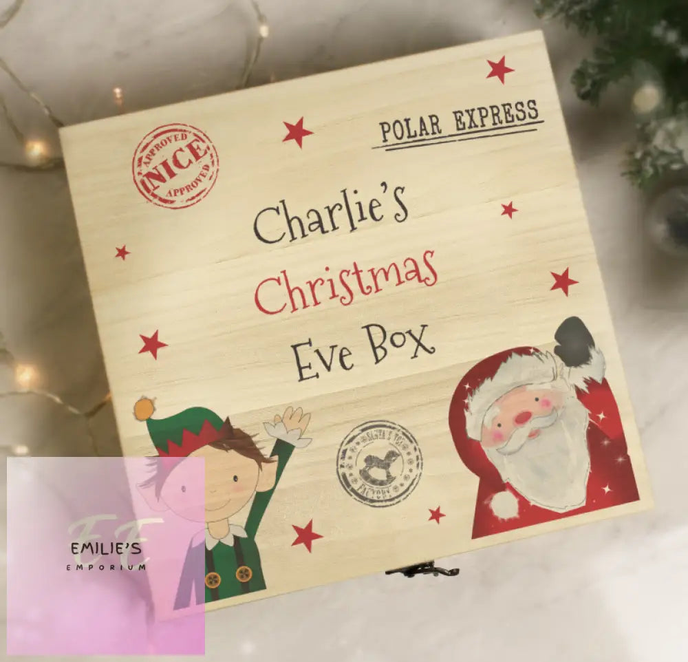 Personalised Wooden Christmas Eve Box