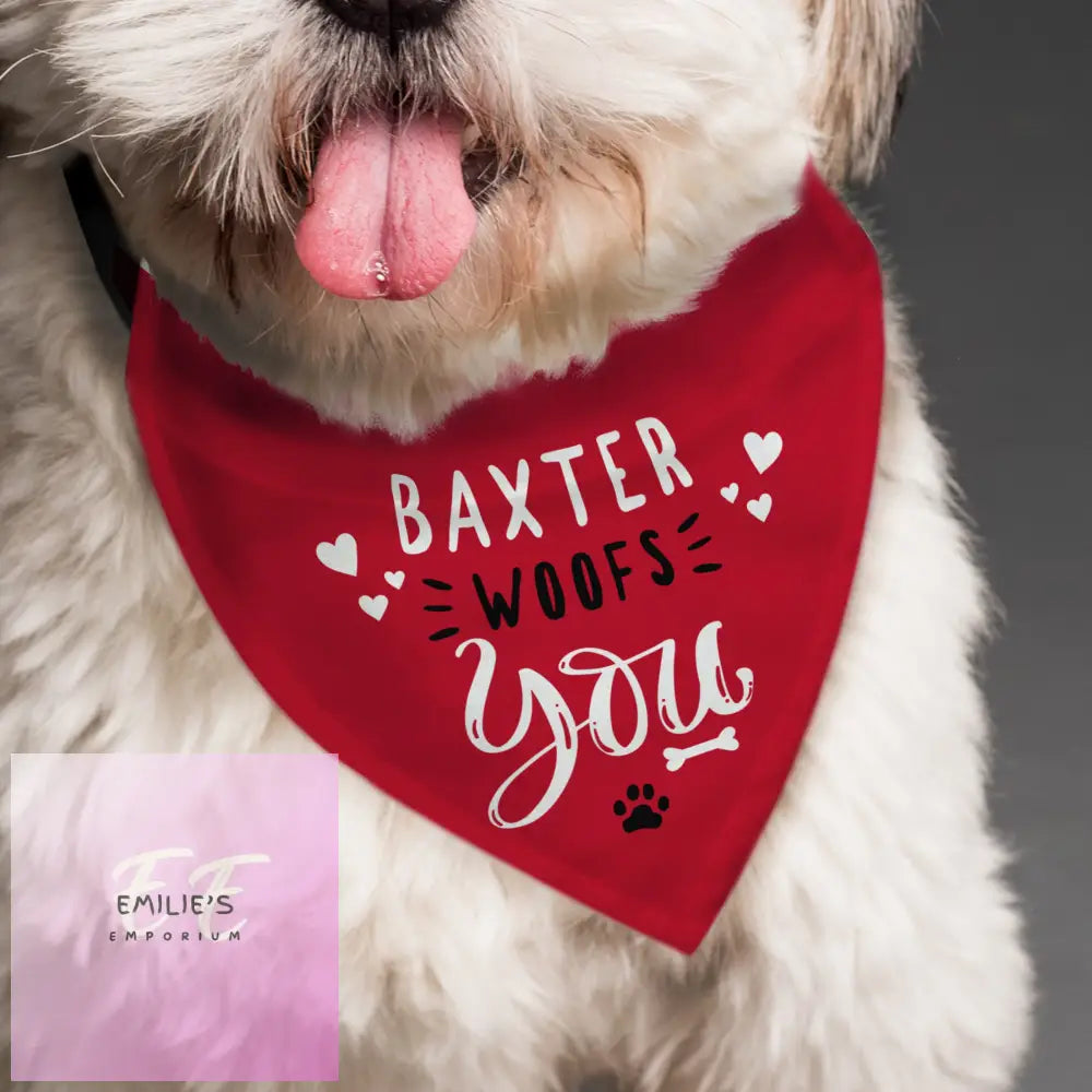 Personalised Woofs You Dog Bandana