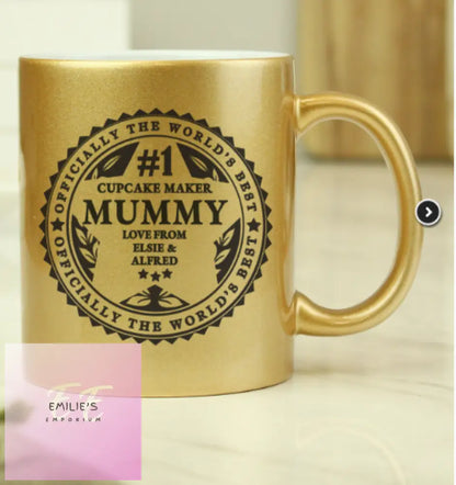 Personalised Worlds Best Gold Mug