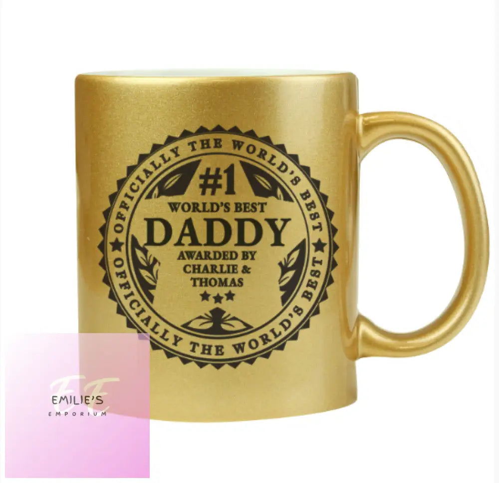 Personalised Worlds Best Gold Mug