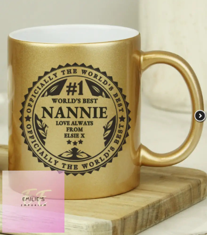 Personalised Worlds Best Gold Mug