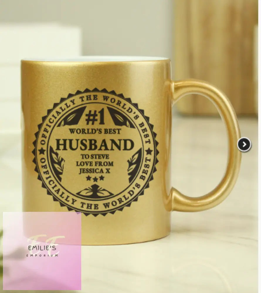 Personalised Worlds Best Gold Mug