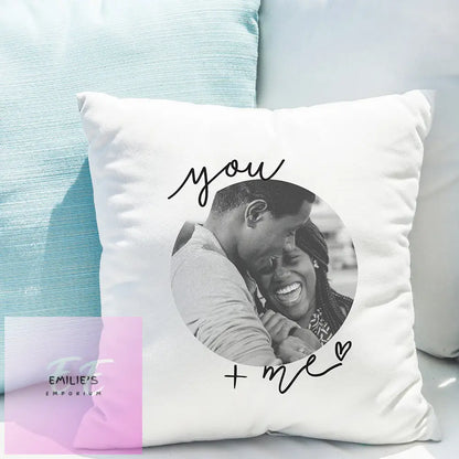 Personalised You & Me Photo Upload Cushion