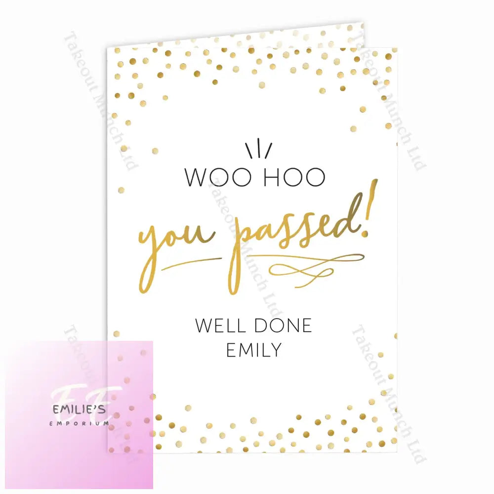Personalised You Passed! Card