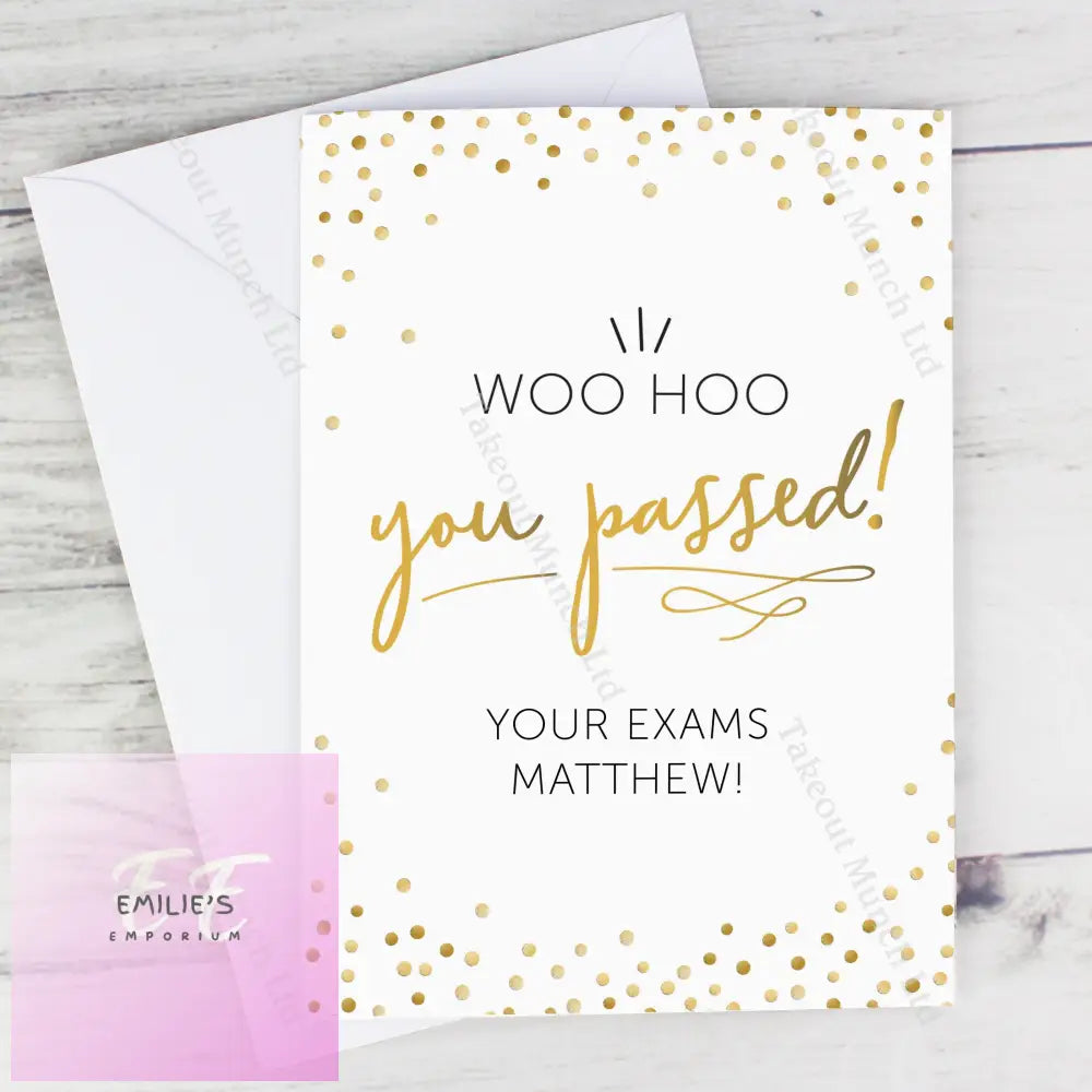 Personalised You Passed! Card