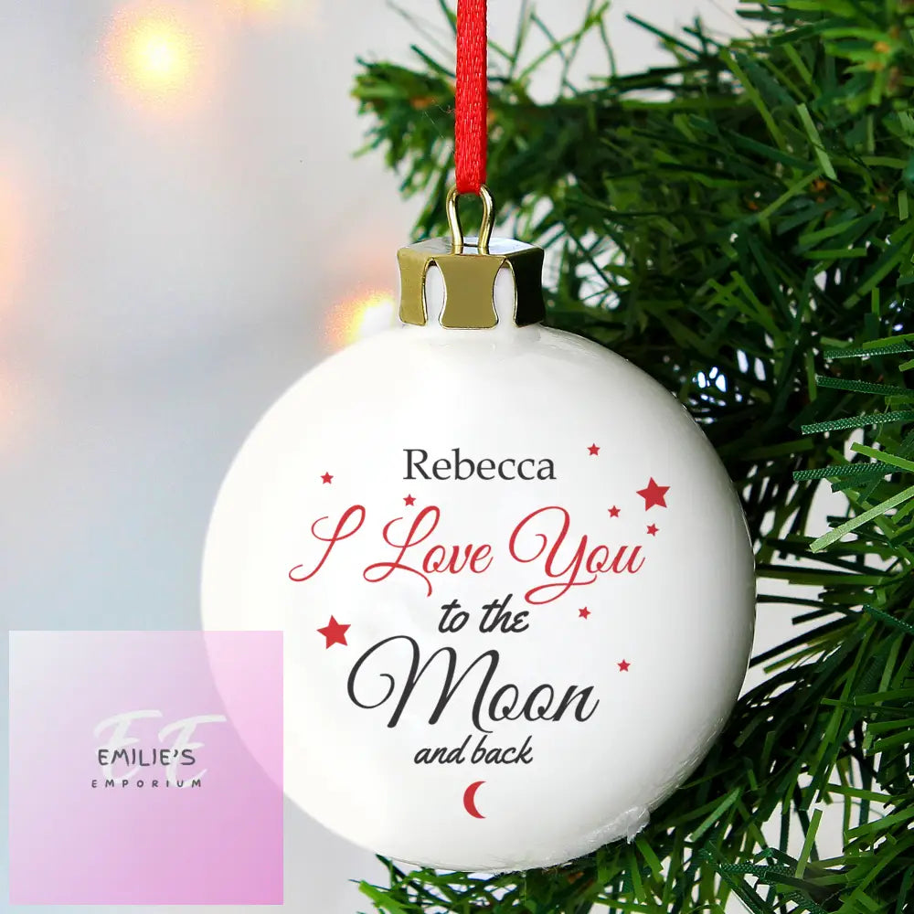 Personalized To The Moon & Back Bauble