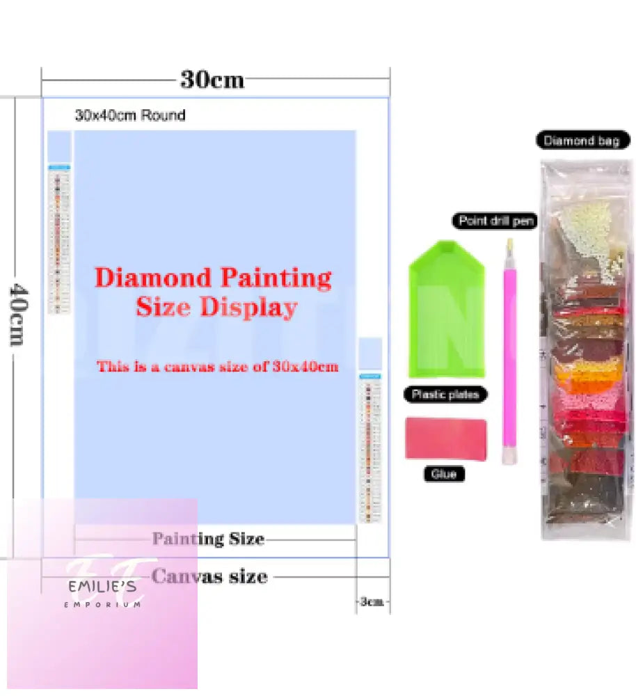 Photo Custom Diamond Painting Round Drill- Size Choices