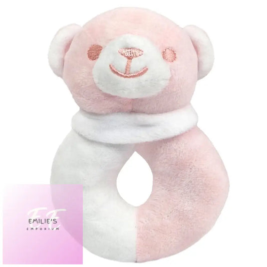 Pink Bear Rattle Toy