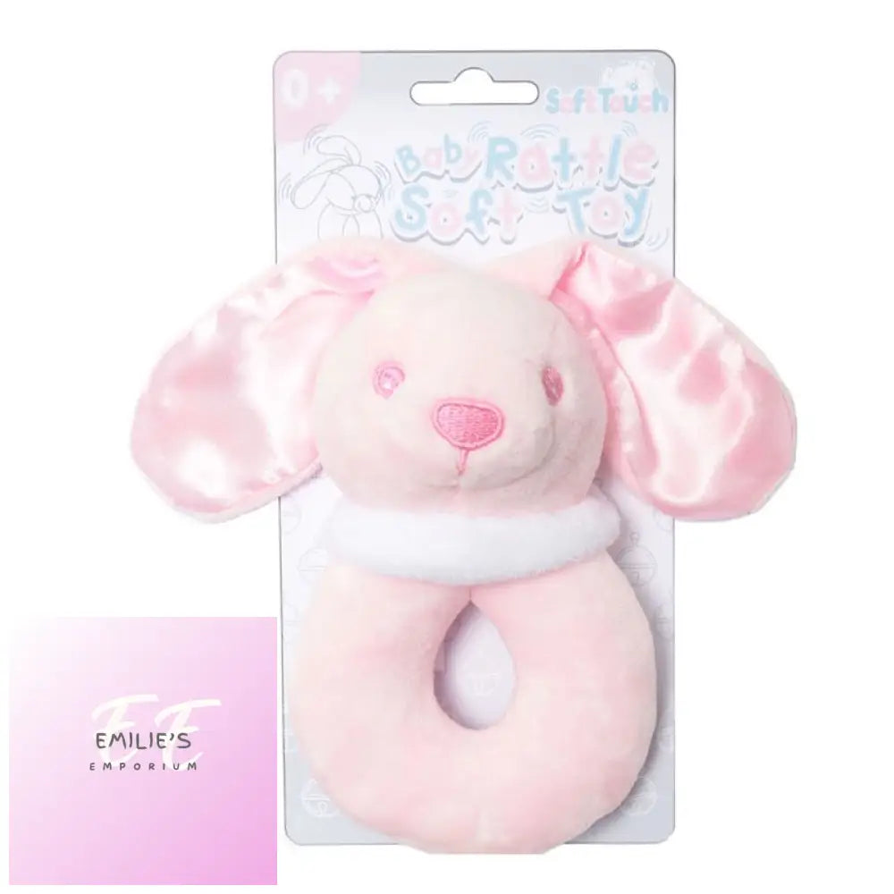 Pink Bunny Rattle Toy