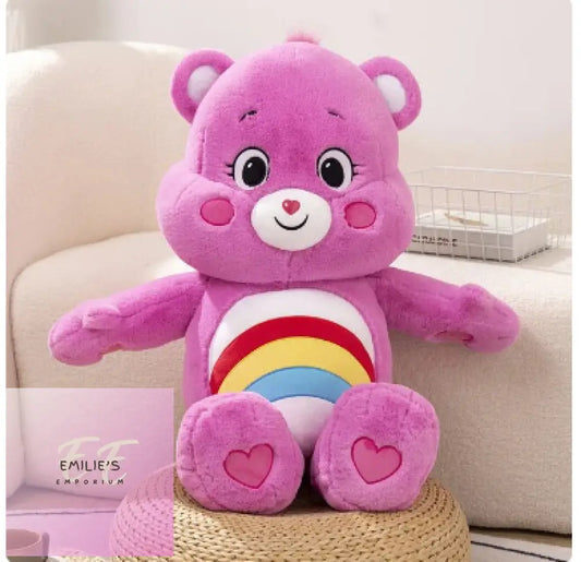Pink Rainbow Care Bear Plush Toy 22Cm