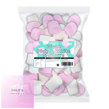 Pink & White Giant Mallows (Candycrave) 1Kg Candy Chocolate