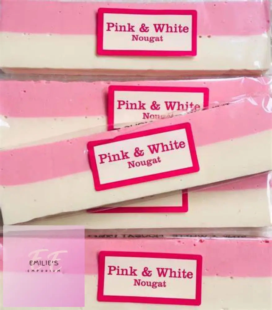 Pink & White Nougat Bars - Single